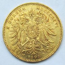 Rakousko-Uhersko 10 Cor. 1896