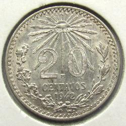 Mexico 20 Centavos 1942