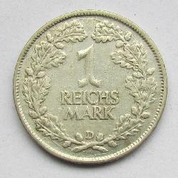 Germany 1 Mark 1925 D