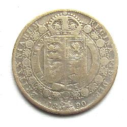 Velká Británie 1/2 crown 1890
