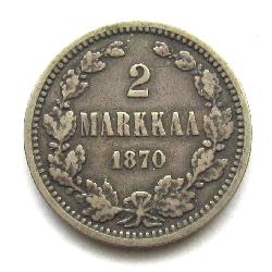 Finnland 2 Mark 1870 S