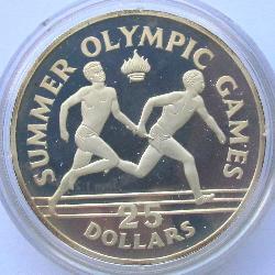 Ямайка 25 долларов 1988