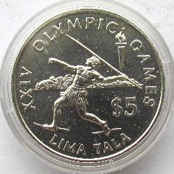 Tokelau 5 Dollar 1988