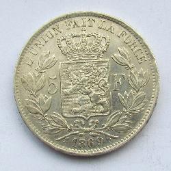 Belgien 5 Fr 1869