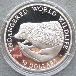 Острова Кука 50 долларов 1990