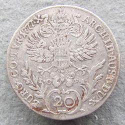 Austria Hungary 20 kreuzer 1777