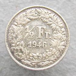 Schweiz 1/2 Franken 1946 B