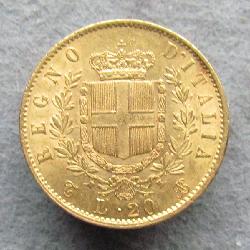 Италия 20 лир 1862