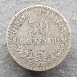 Italien 50 centesimo 1863 M BN