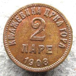 Montenegro 2 Para 1908