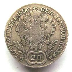 Austria Hungary 20 kreuzer 1806 B
