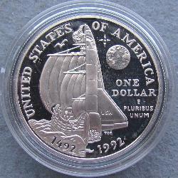 США 1 доллар 1992 P ПРУФ