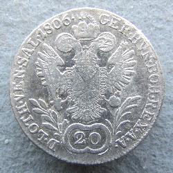 Австро-Венгрия 20 крейцаров 1806 B