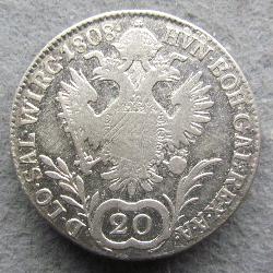 Австро-Венгрия 20 крейцаров 1808 A