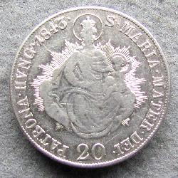 Австро-Венгрия 20 крейцар 1843 B