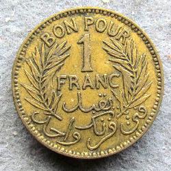 Тунис 1 франк 1945