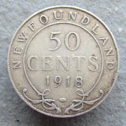 Newfoundland 50 centů 1918