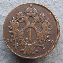 Austria Hungary 1 kreuzer 1800 A