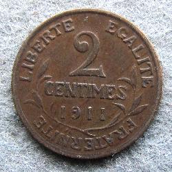 Francie 2 centimy 1911
