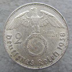 Germany 2 RM 1938 E