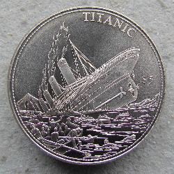 Либерия 5 долларов 2004