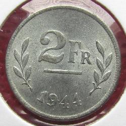 Belgien 2 Franken 1944