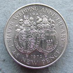 Gibraltar 25 neue Pence 1972