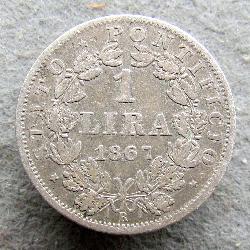 Vatican 1 lira 1867