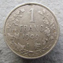 Belgie 1 frank 1909