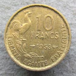Francie 10 franků 1953 B