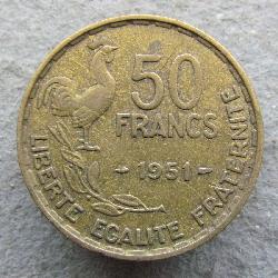 Francie 50 franků 1951
