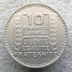 Francie 10 franků 1948