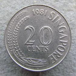 Singapur 20 centů 1981