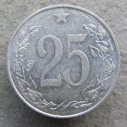 Чехословакия 25 геллеров 1953