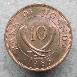 Uganda 10 centů 1966