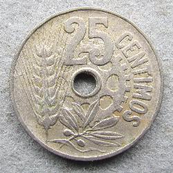 Španělsko 25 cts 1934