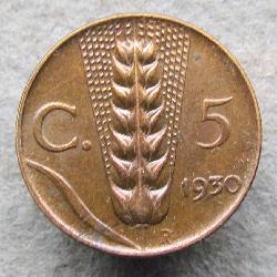 Italien 5 centesimo 1930