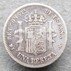 Испания 1 песета 1882