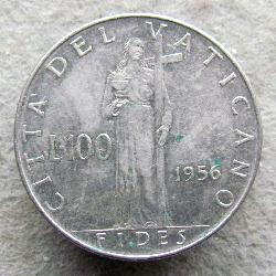 Ватикан 100 лир 1956