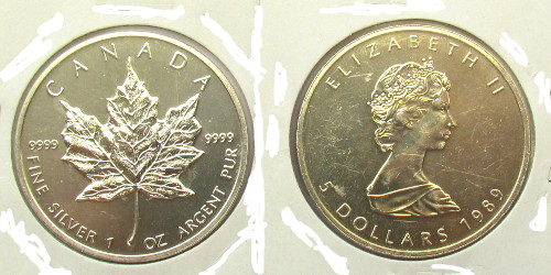 Canadian maple leaf coin