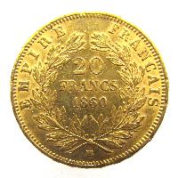 Frankreich 20 Frank 1860 BB