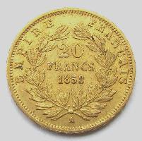 Франция 20 франков 1858 А