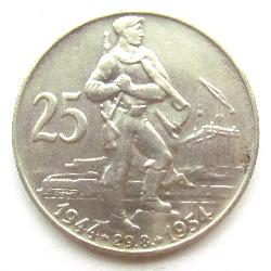Tschechoslowakei 25 CZK 1954