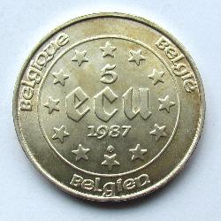 Belgien 5 ECU 1987