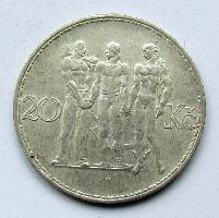 Tschechoslowakei 20 CZK 1934
