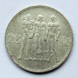 Tschechoslowakei 20 CZK 1934