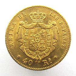 Spain 40 reals 1864