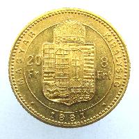 Österreich-Ungarn 20 Fr / 8 Frt 1881 KB