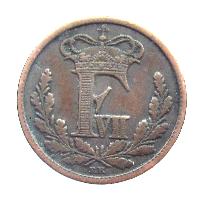 Dänemark 1/2 Rigsbankskilling 1852