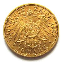 Вюртемберг 10 марок 1903 F